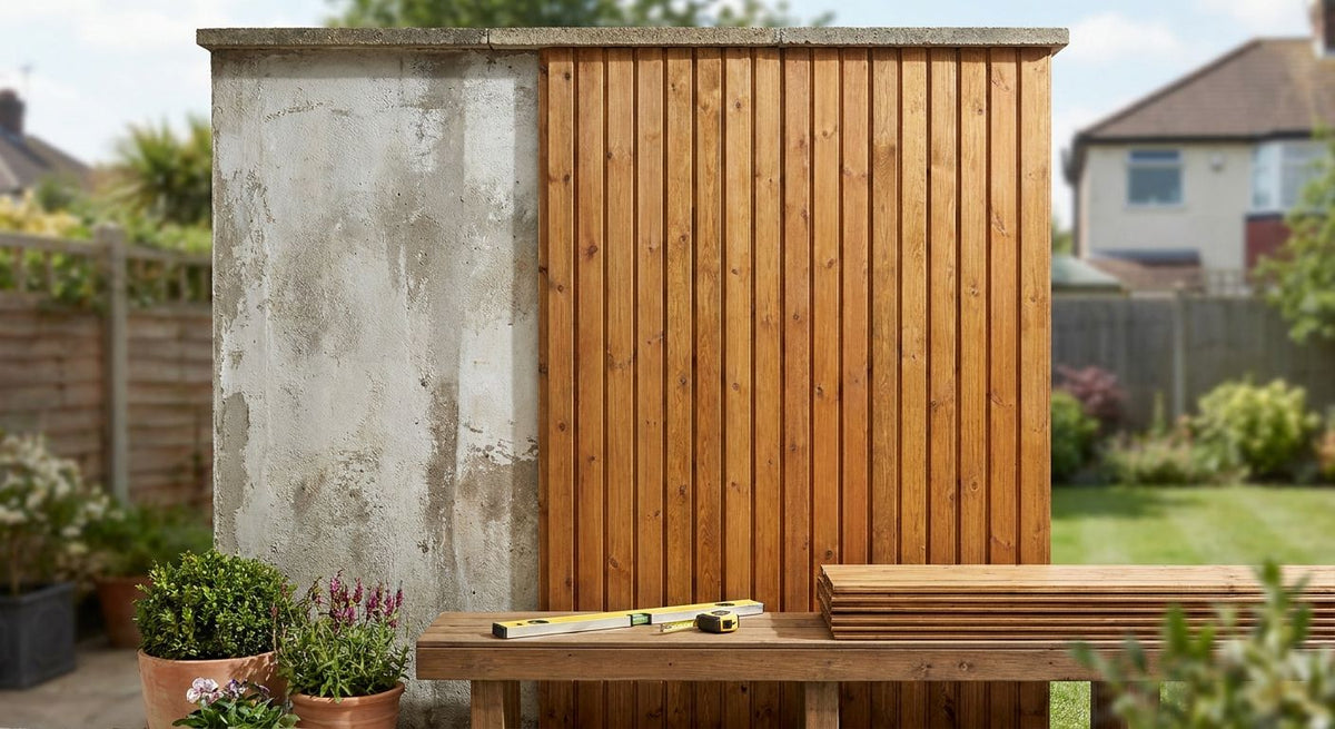 Comment habiller un mur mitoyen avec des panneaux bois extérieurs