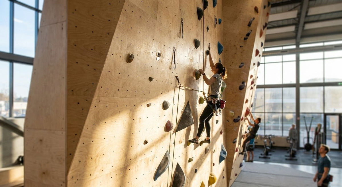 Panneau mural bois pour salle d'escalade indoor