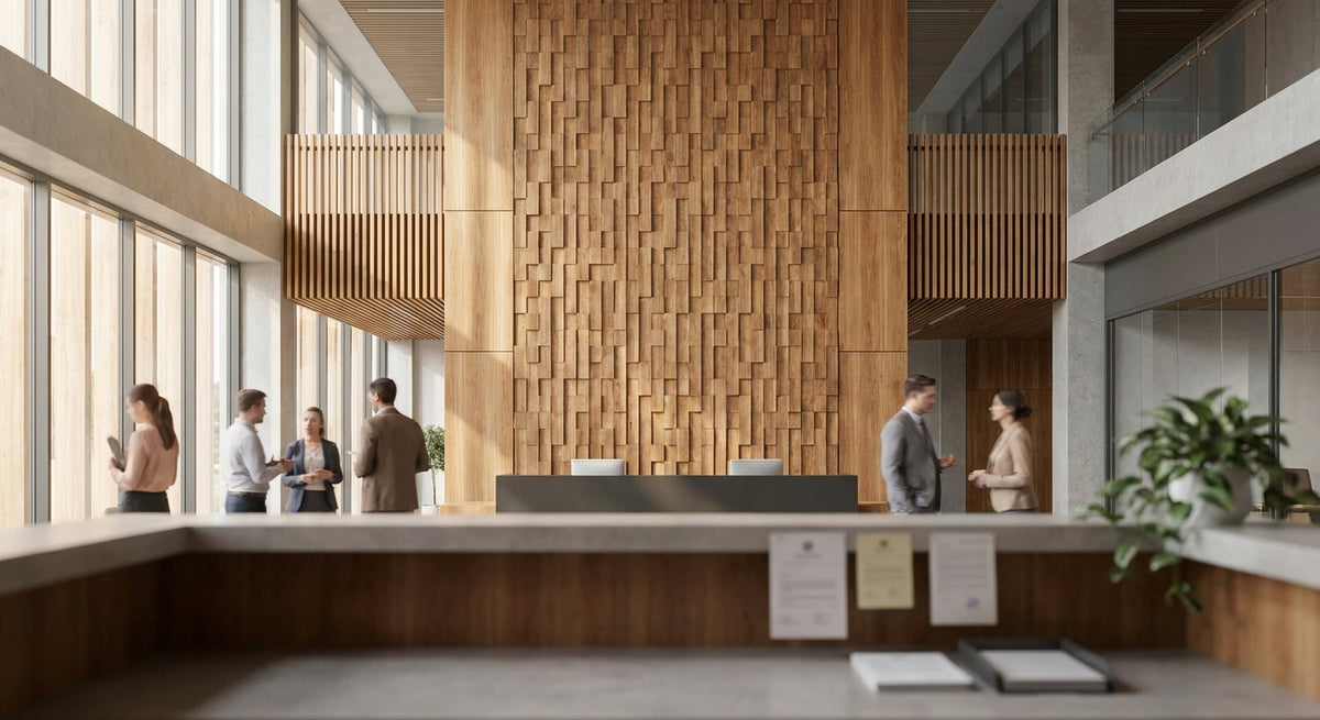 Panneau mural bois pour bureau de poste et administration