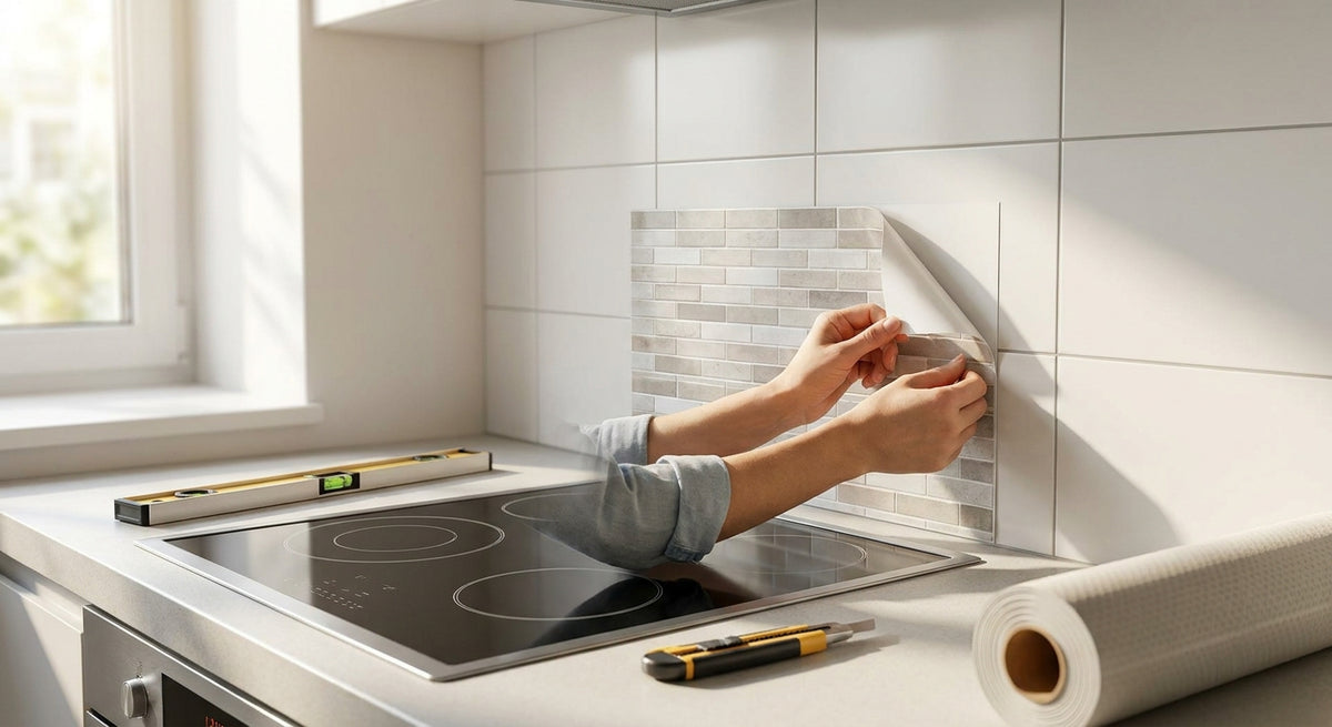 Comment poser une crédence adhésive derrière une plaque de cuisson