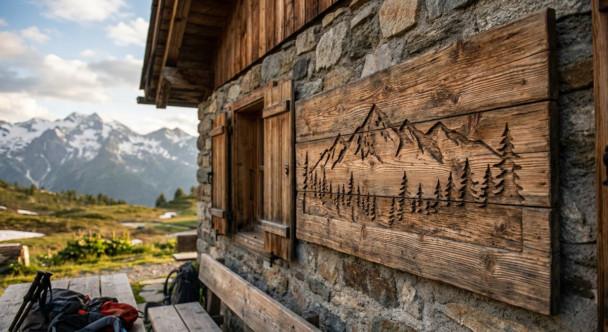Panneau bois extérieur pour refuge de montagne