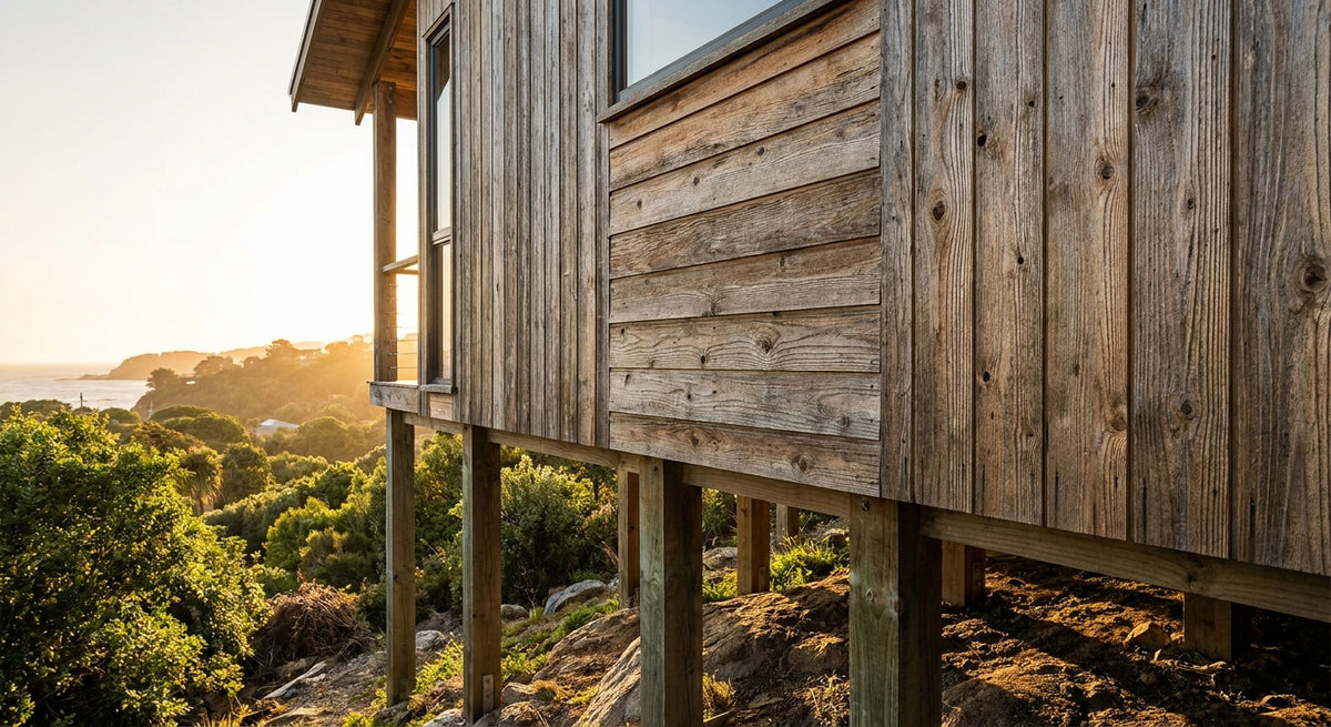 Panneau bois extérieur pour maison sur pilotis