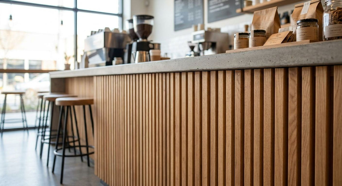 Panneau bois pour habillage de comptoir de vente
