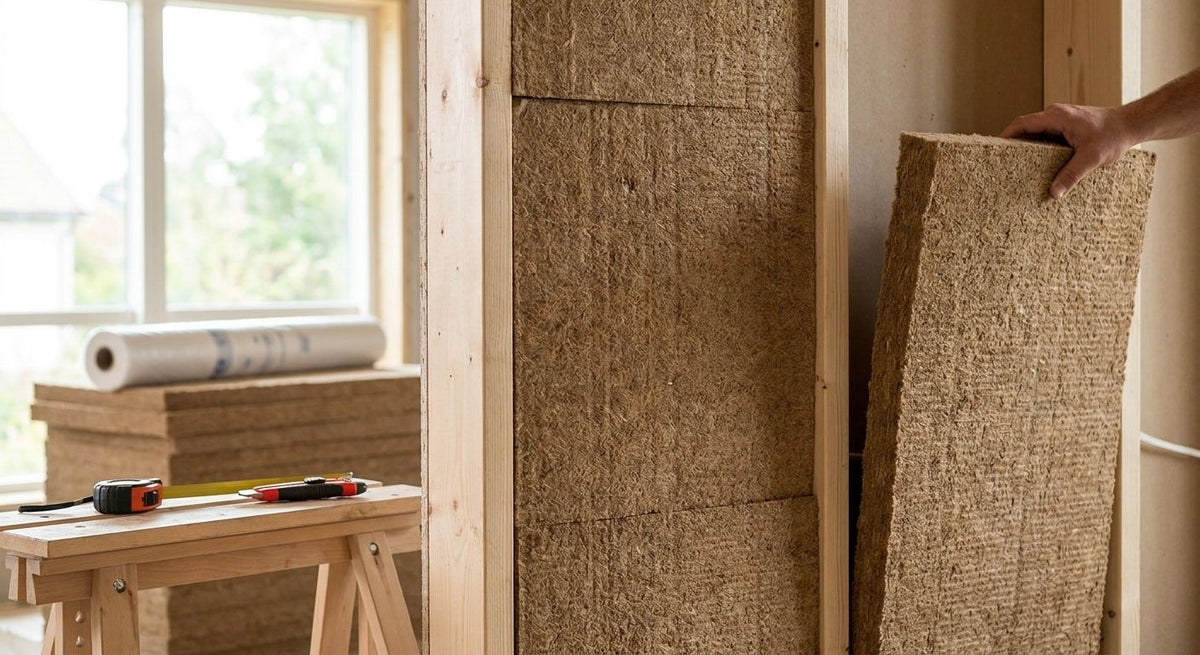 Panneau en fibre de bois pour isolation murale