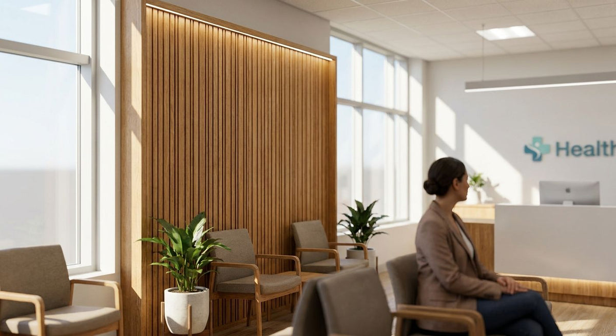 Panneau mural bois pour maison de santé pluridisciplinaire