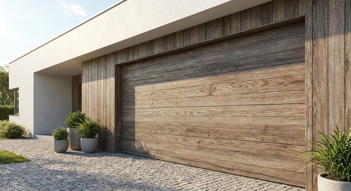 Panneau bois pour habillage de porte de garage