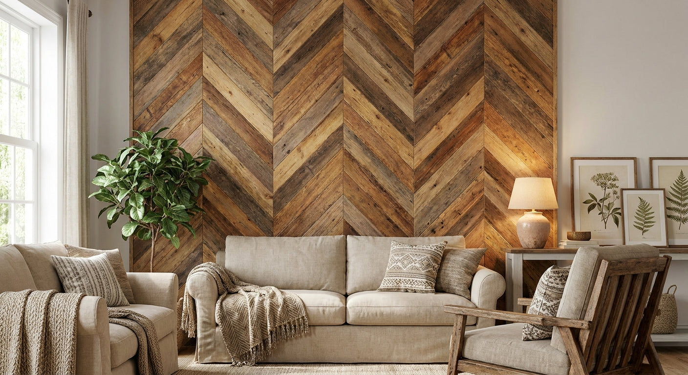 Comment réaliser un mur bois décoratif en chevrons