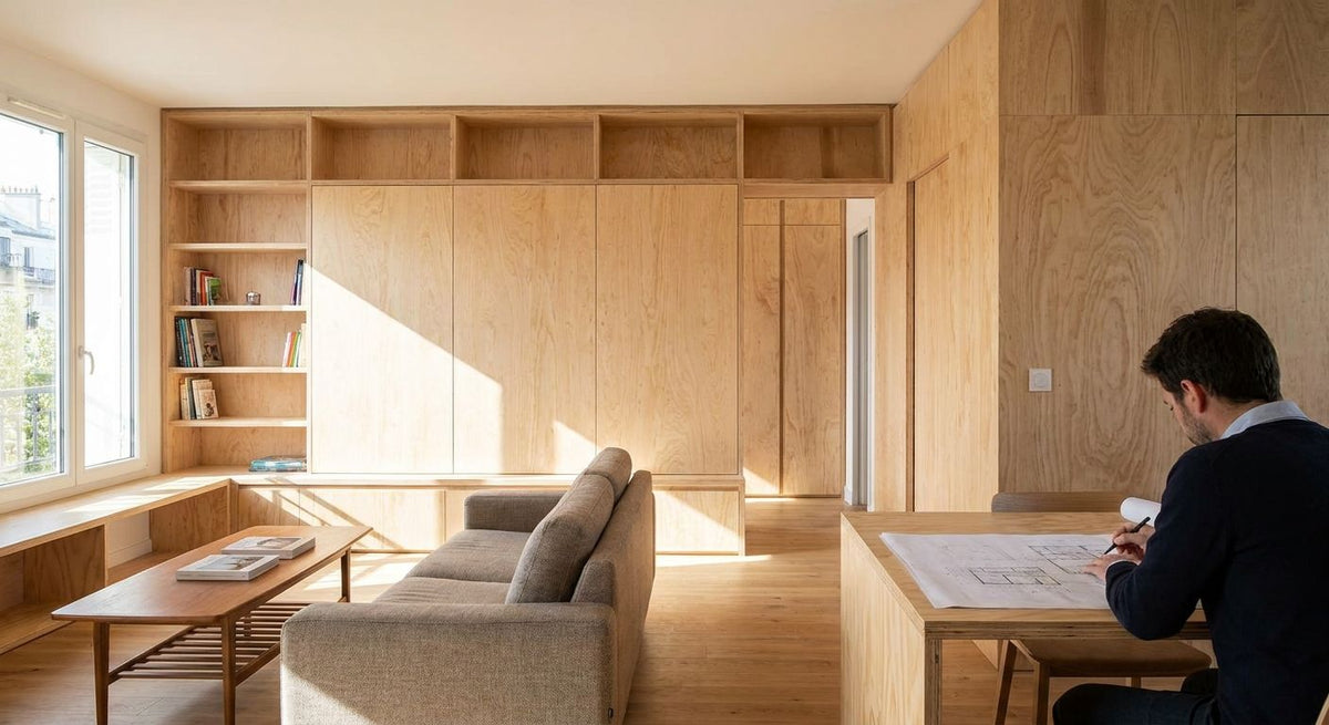 Panneau contreplaqué pour agencement intérieur