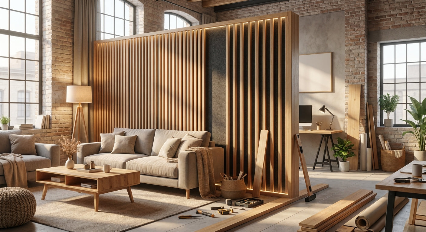 Comment créer une cloison acoustique bois dans un loft