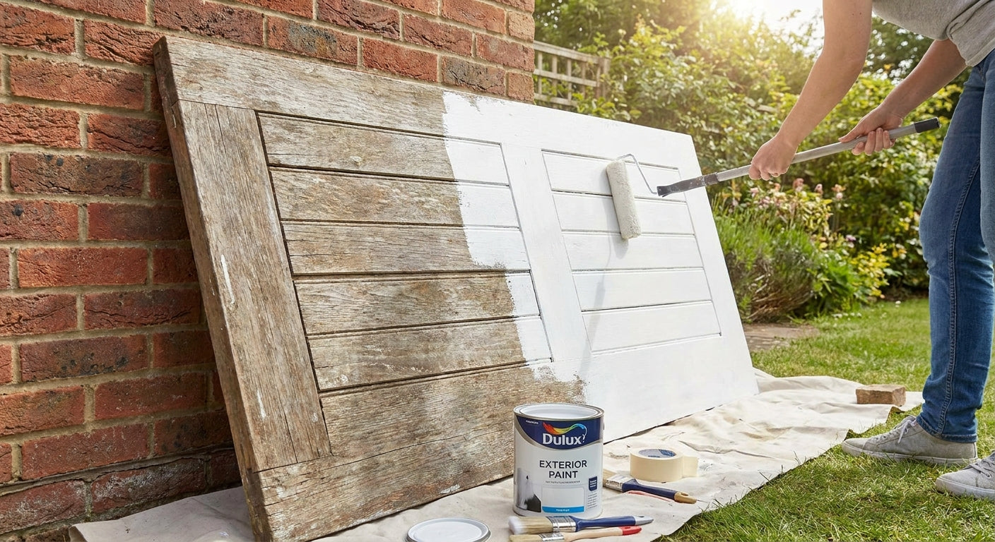 Comment peindre un panneau bois extérieur en blanc