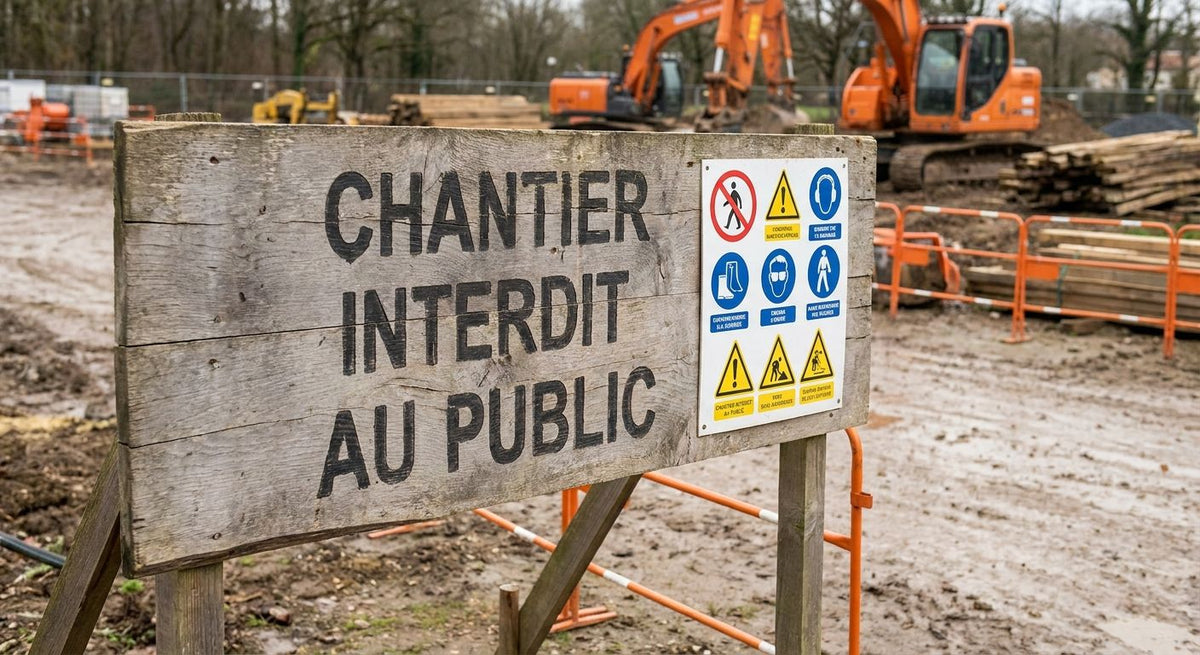 Panneau bois pour signalétique de chantier