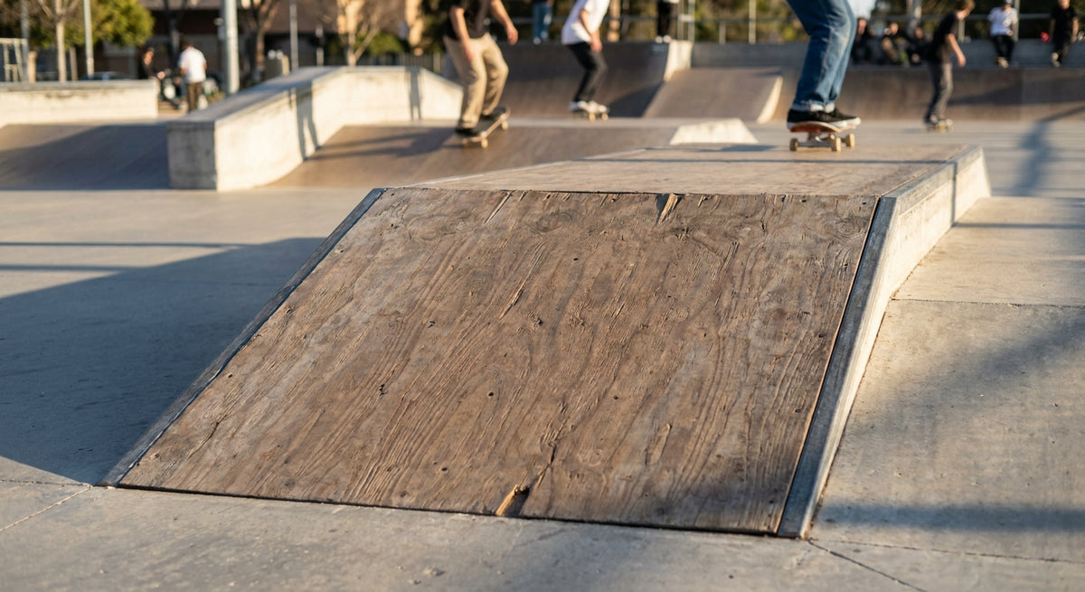 Panneau bois extérieur pour aménagement de skate park urbain