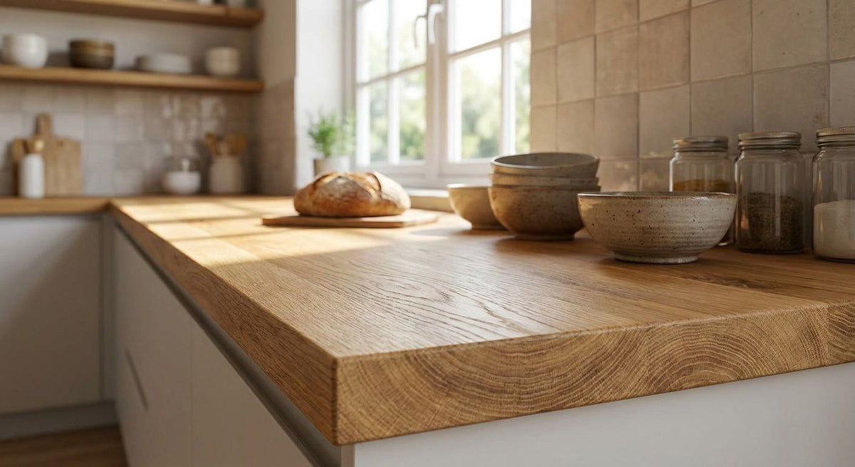 Panneau bois massif pour plan de travail de cuisine