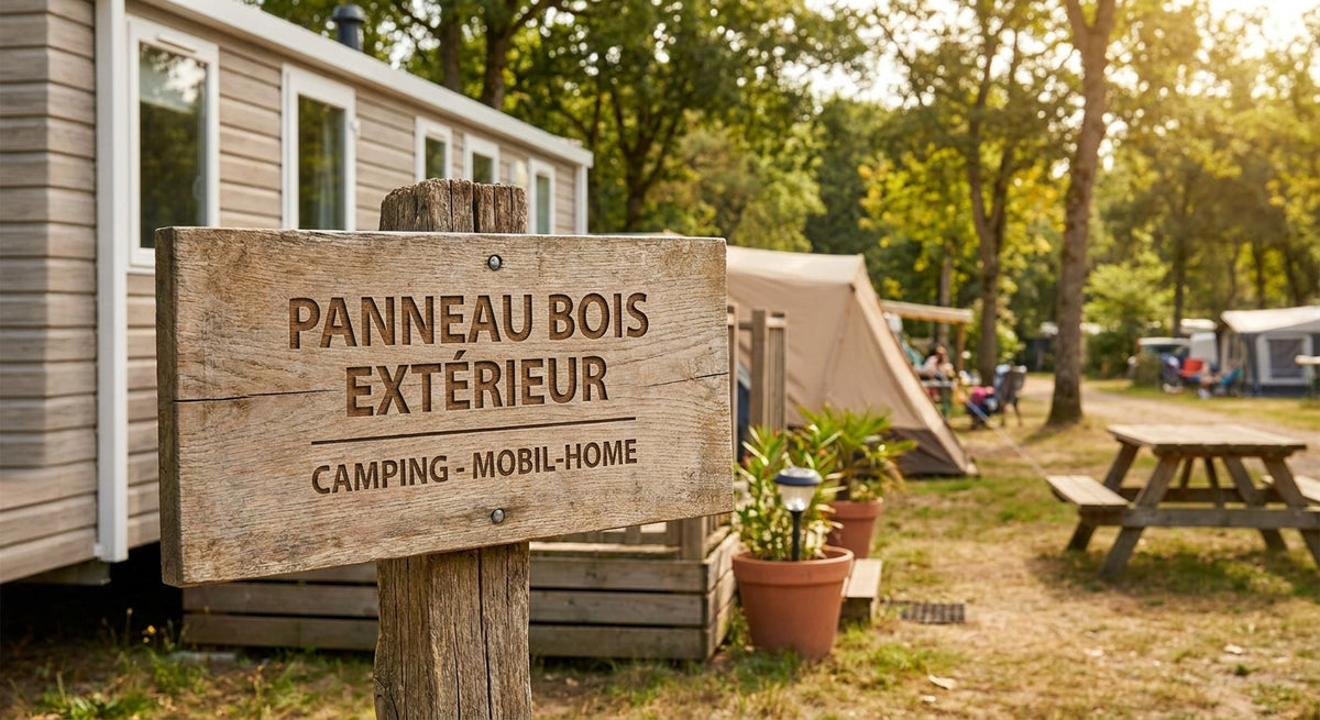 Panneau bois extérieur pour camping et mobil-home
