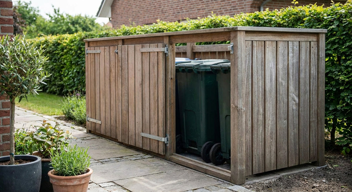 Panneau bois extérieur pour local poubelles extérieur