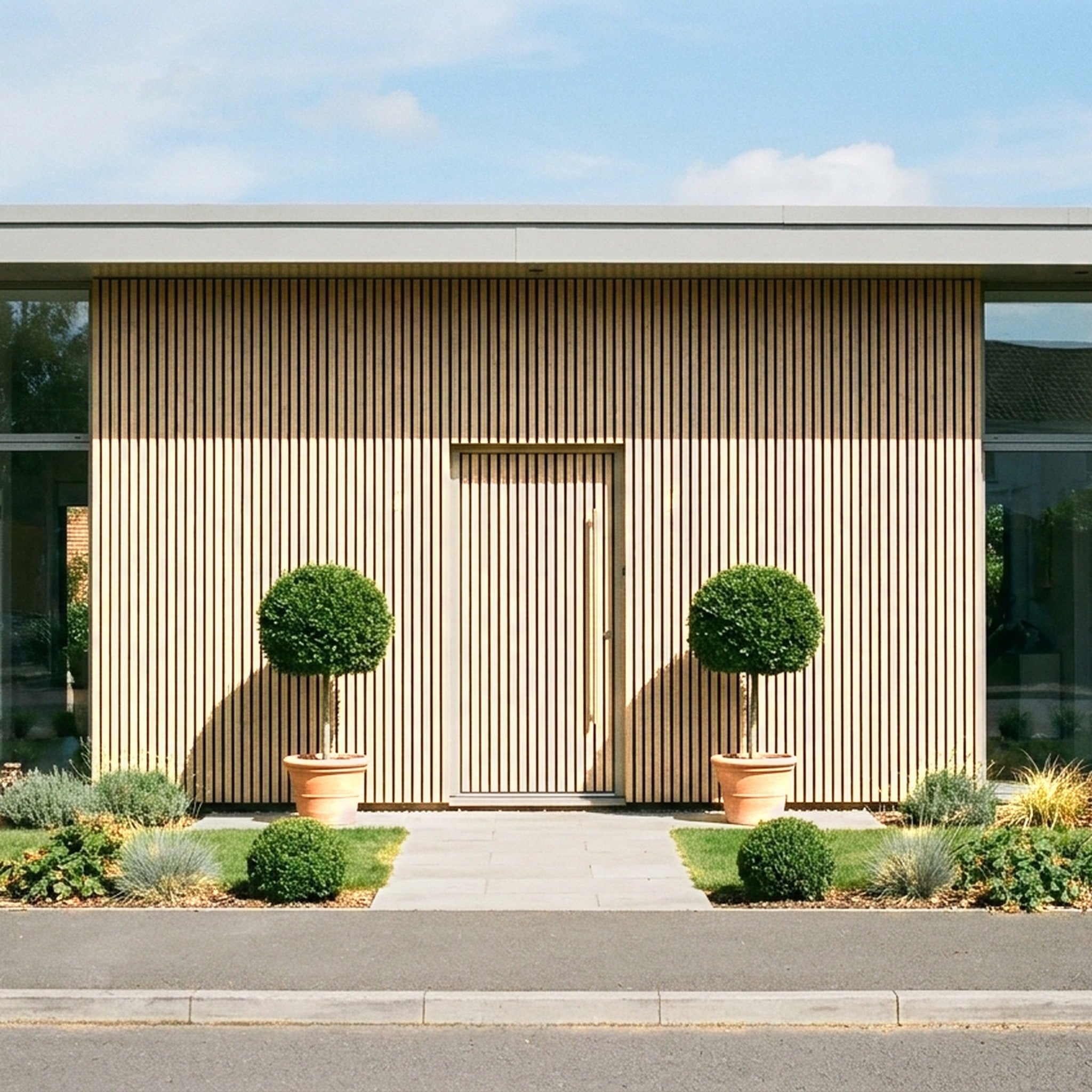 Panneau Bois Extérieur Bouleau 290CM | Façade | Jardin | Texture 3D