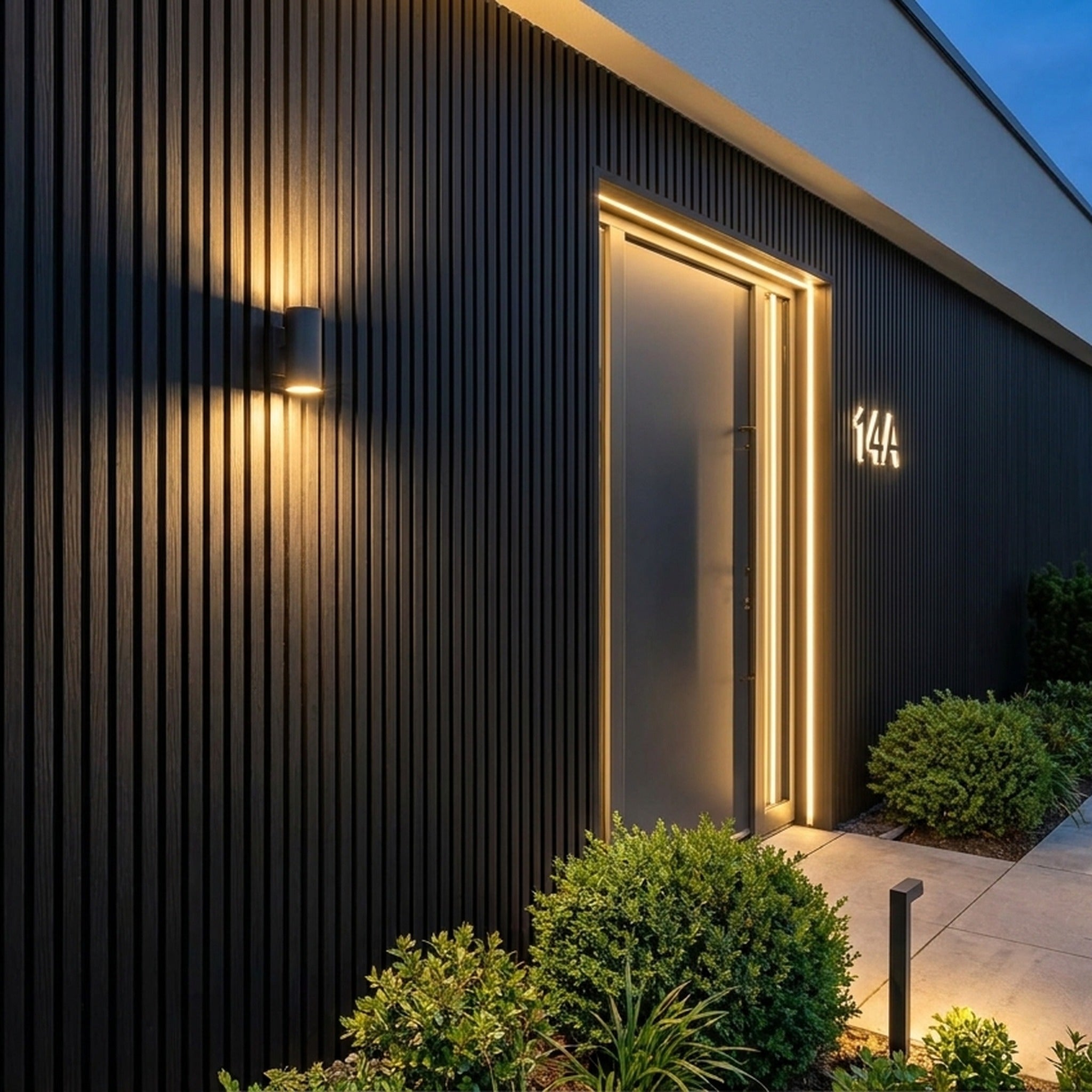 Panneau Bois Extérieur Noir 290CM | Façade | Jardin | Texture 3D