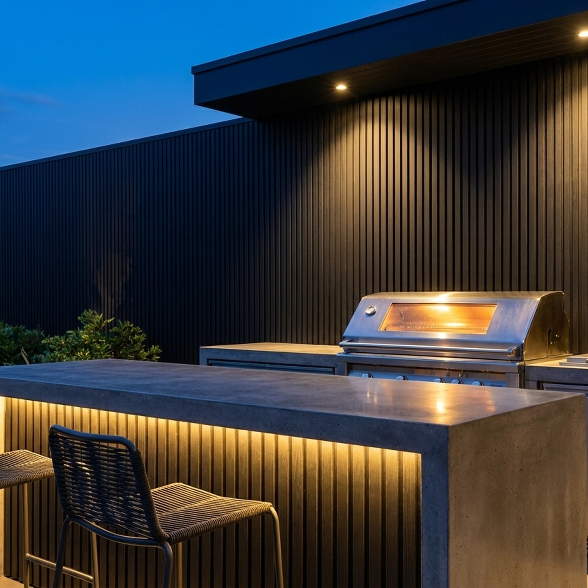 Panneau Bois Extérieur Noir 290CM | Façade | Jardin | Texture 3D