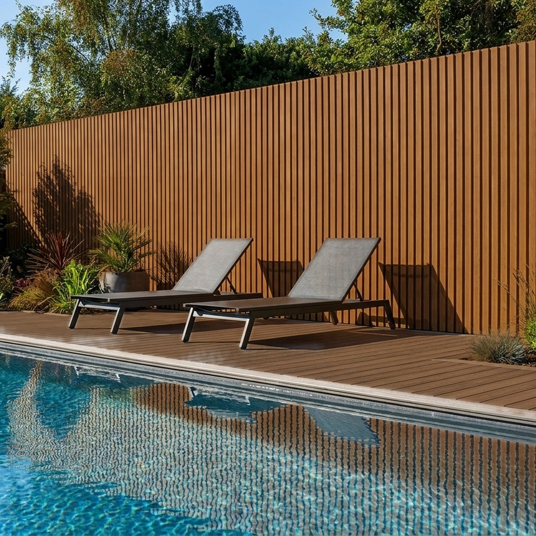 Panneau Bois Extérieur Chêne 290CM | Façade | Jardin | Texture 3D