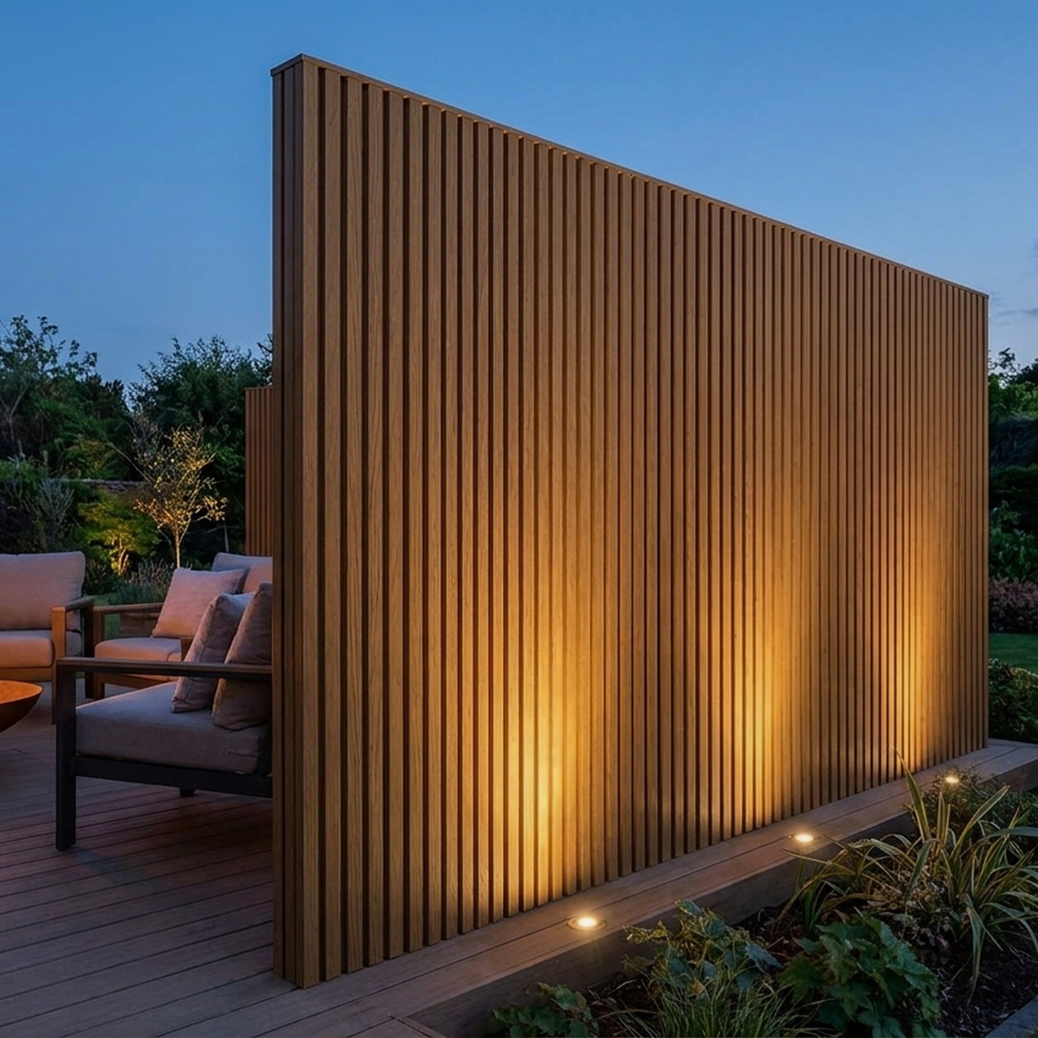 Panneau Bois Extérieur Chêne 290CM | Façade | Jardin | Texture 3D