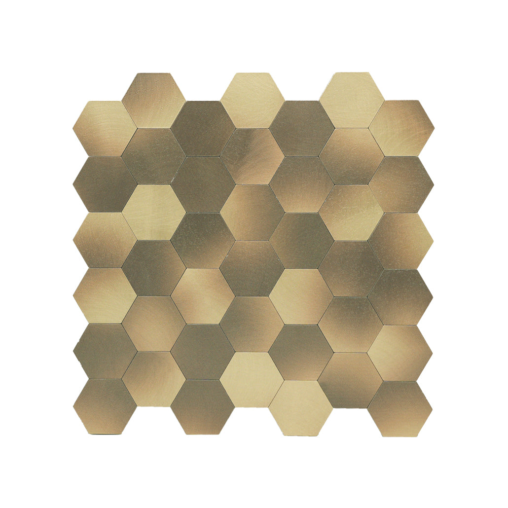 Crédence adhésive | Hexagone Or | 28,8×29,2 cm