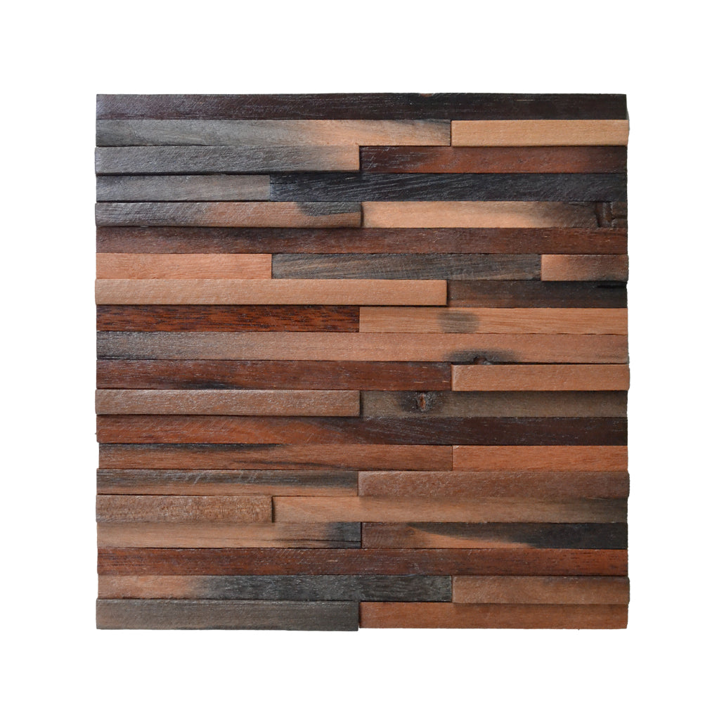 Panneau Mosaïque en Bois | Shipwood Compact | 30×30 cm | Carrelage en Bois