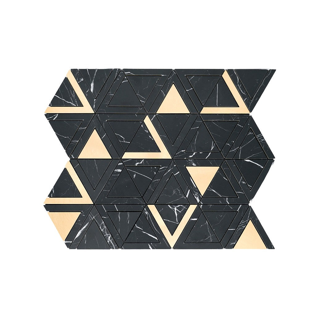 Crédence adhésive | Triangle Noir Or | 28,7×33,1 cm