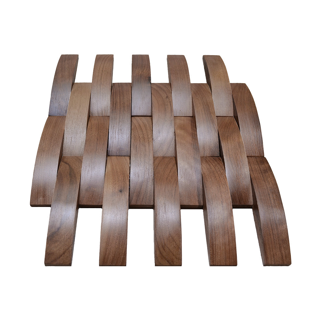 Panneau Mosaïque en Bois | Noyer Deep Dusk | 30×30 cm | Carrelage en Bois