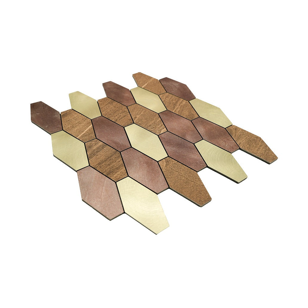 Crédence adhésive | Picket Brun | 30×30 cm
