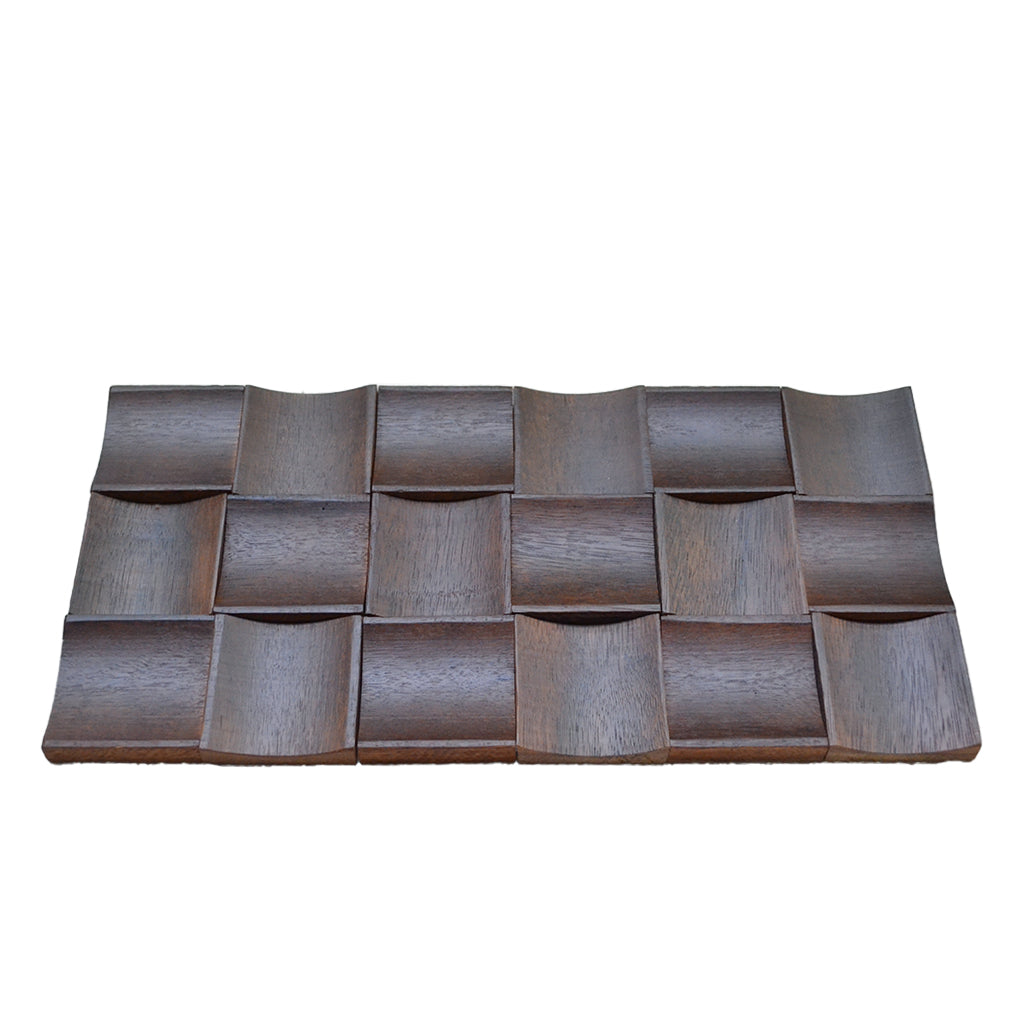 Panneau Mosaïque en Bois | Merbau XL | 30×60 cm | Carrelage en Bois