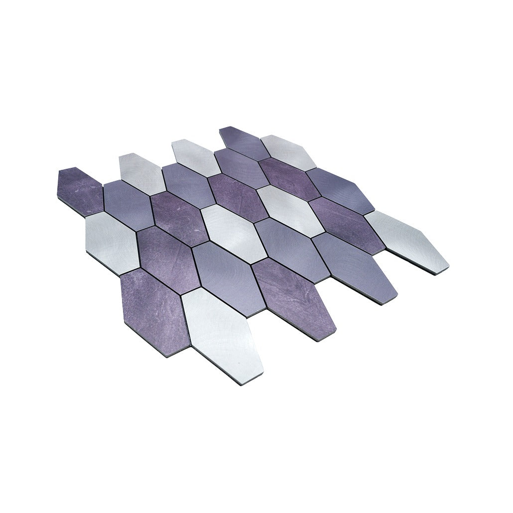 Crédence adhésive | Picket Violet | 30×30 cm