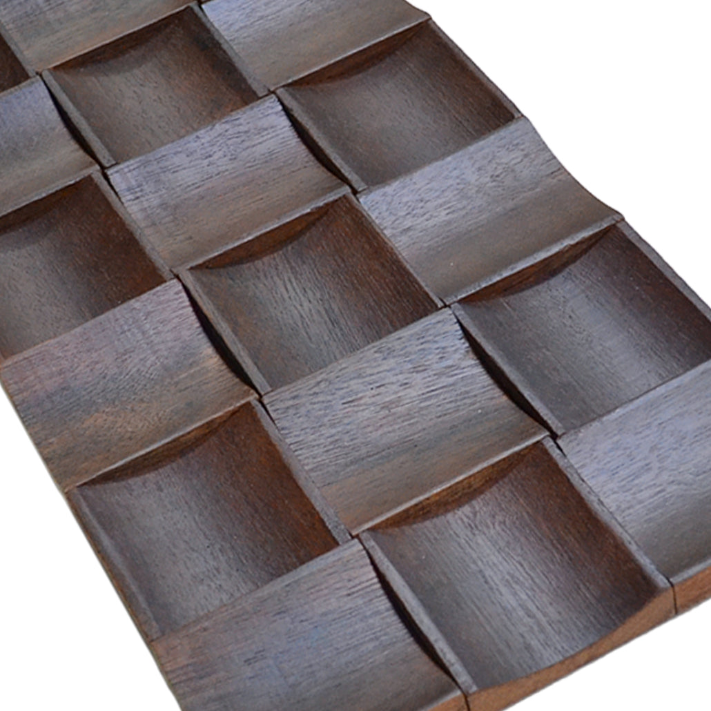 Panneau Mosaïque en Bois | Merbau XL | 30×60 cm | Carrelage en Bois