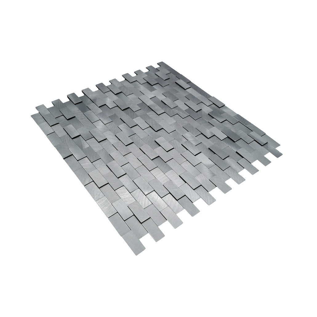 Crédence adhésive | Plaquette 3D Argent | 30×29,8 cm