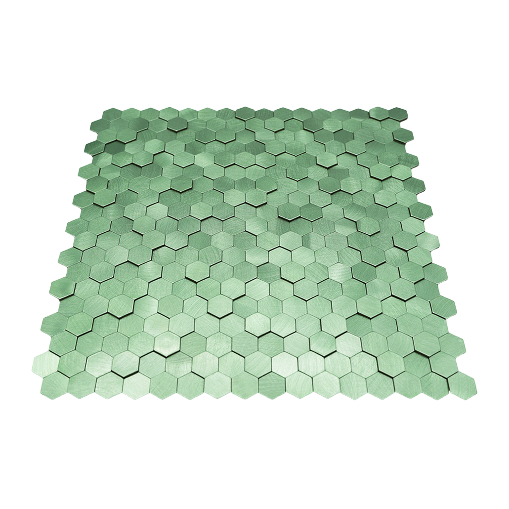 Crédence adhésive | Mini Hexagone 3D Vert pastel | 29,8×30,7 cm