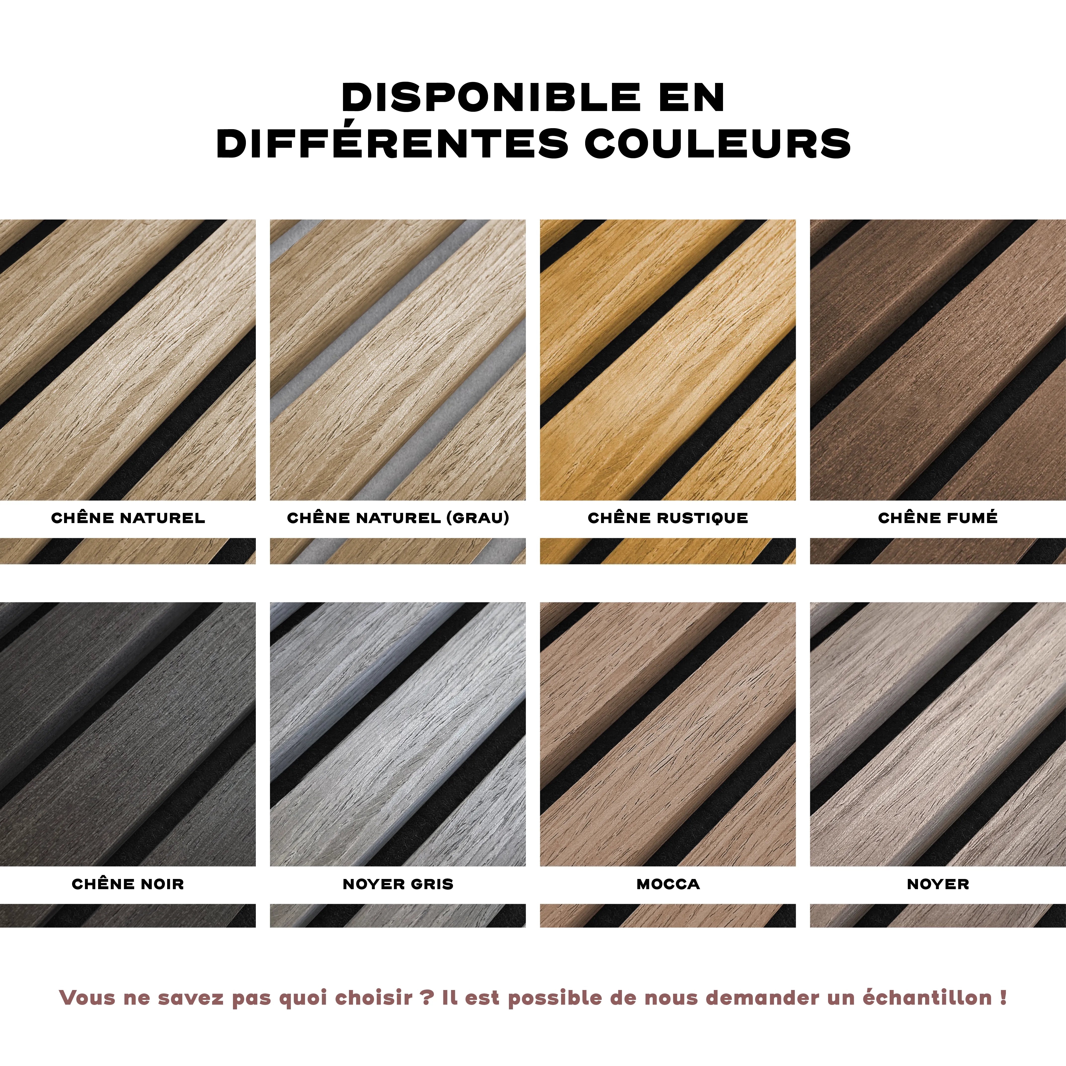 Échantillon | Soirée Pluvieuse | Panneau acoustique en bois
