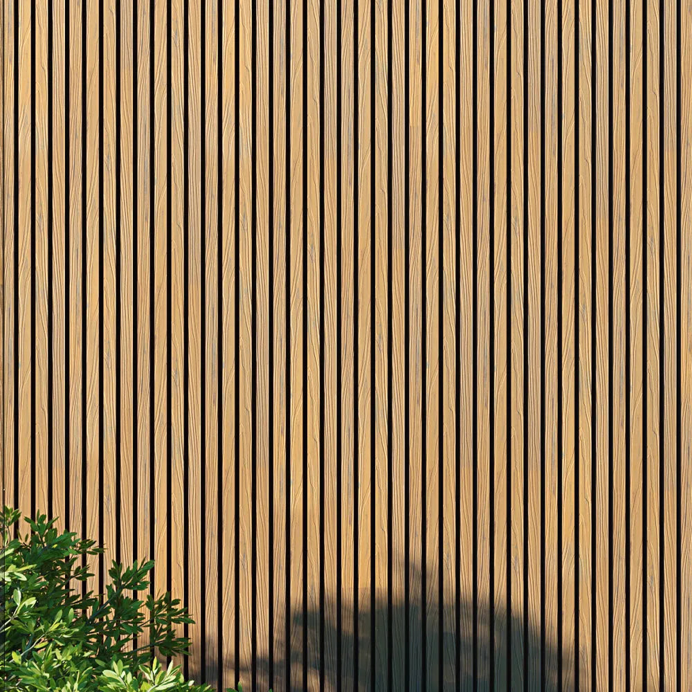 Panneau Bois Extérieur Bouleau 290CM | Façade | Jardin | Texture 3D