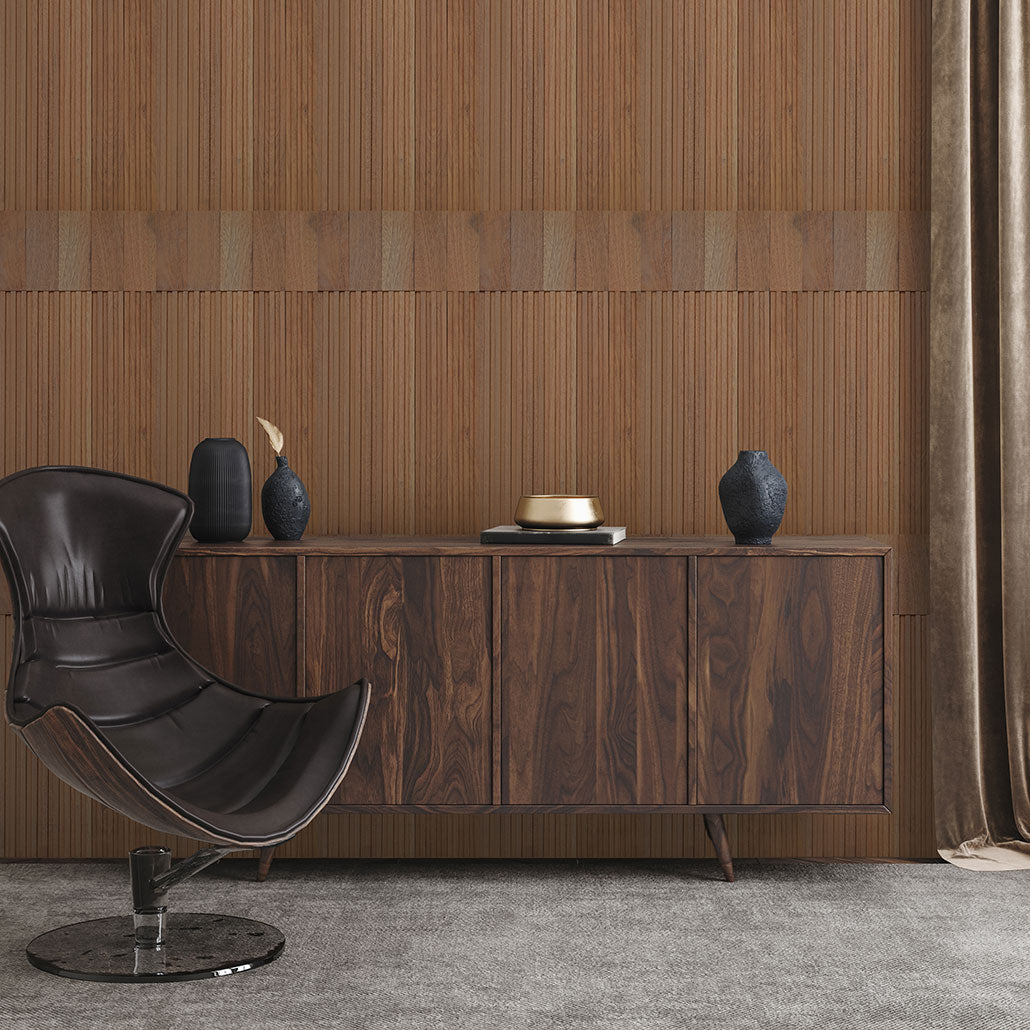 Panneau Mosaïque en Bois | Bois de Rose XL | 30×60 cm | Carrelage en Bois