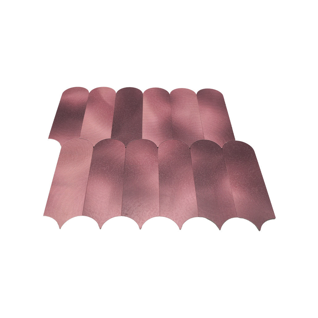 Panneau Mosaïque Autocollant | Arc Rose | 28,8×29,8 cm | Métal