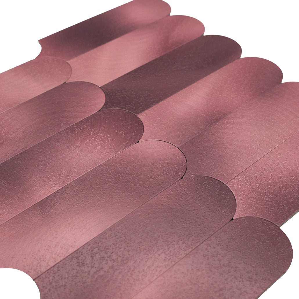 Panneau Mosaïque Autocollant | Arc Rose | 28,8×29,8 cm | Métal