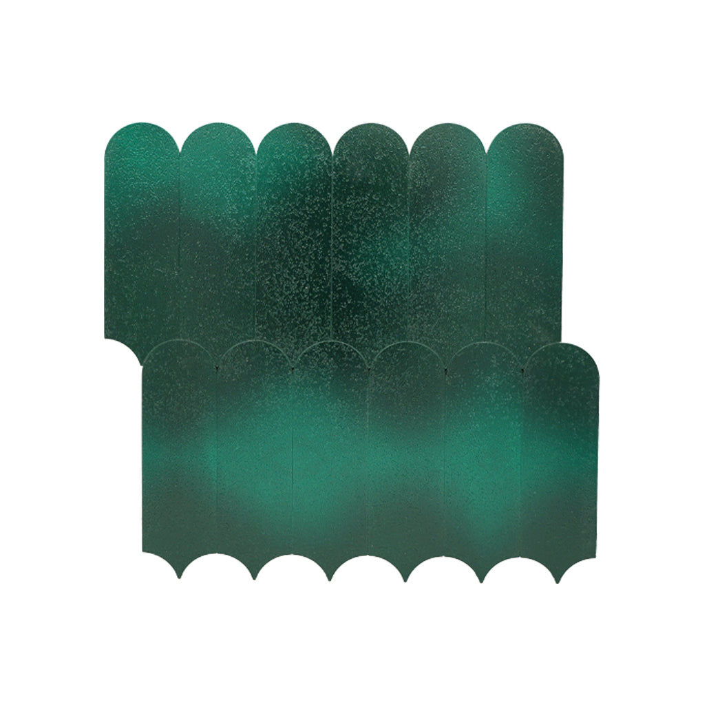 Panneau Mosaïque Autocollant | Arc Vert foncé | 28,8×29,8 cm | Métal