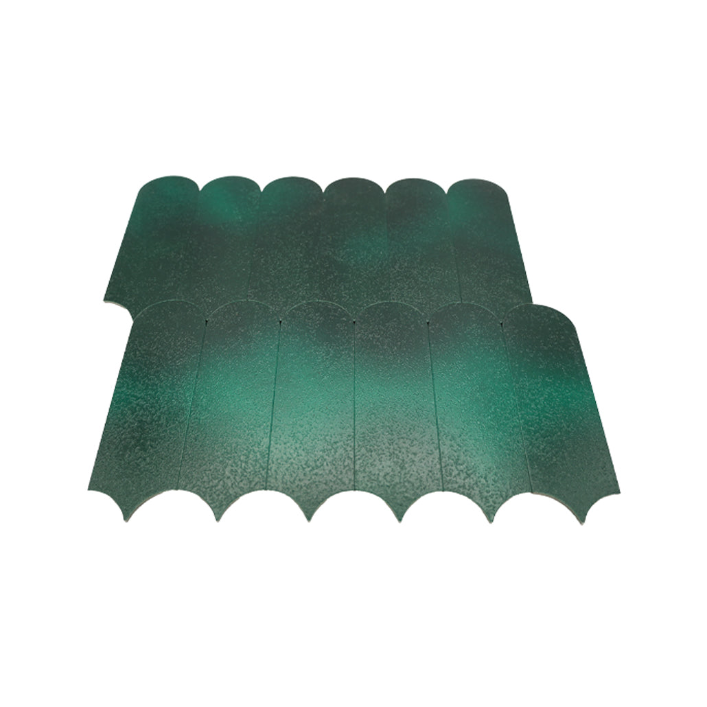 Panneau Mosaïque Autocollant | Arc Vert foncé | 28,8×29,8 cm | Métal