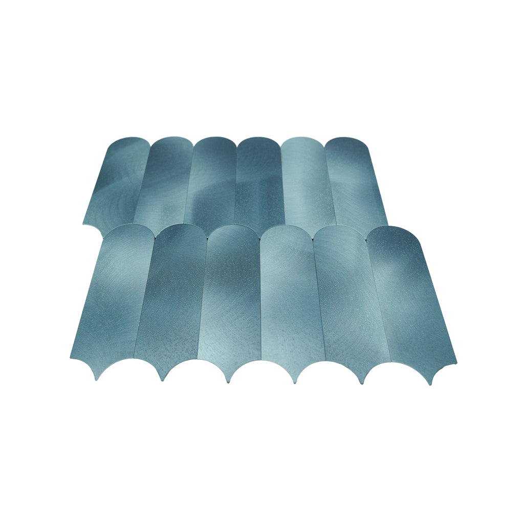 Panneau Mosaïque Autocollant | Arc Bleu | 28,8×29,8 cm | Métal