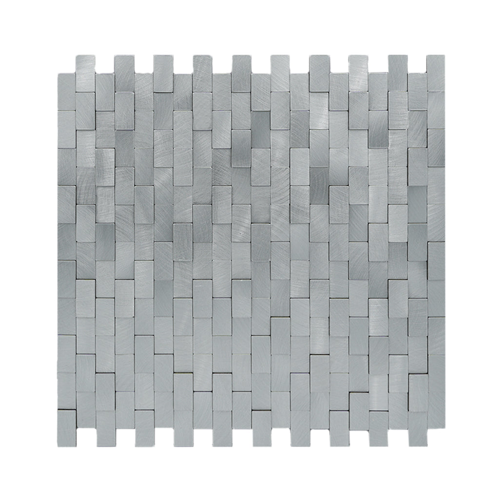 Crédence adhésive | Plaquette 3D Argent | 30×29,8 cm