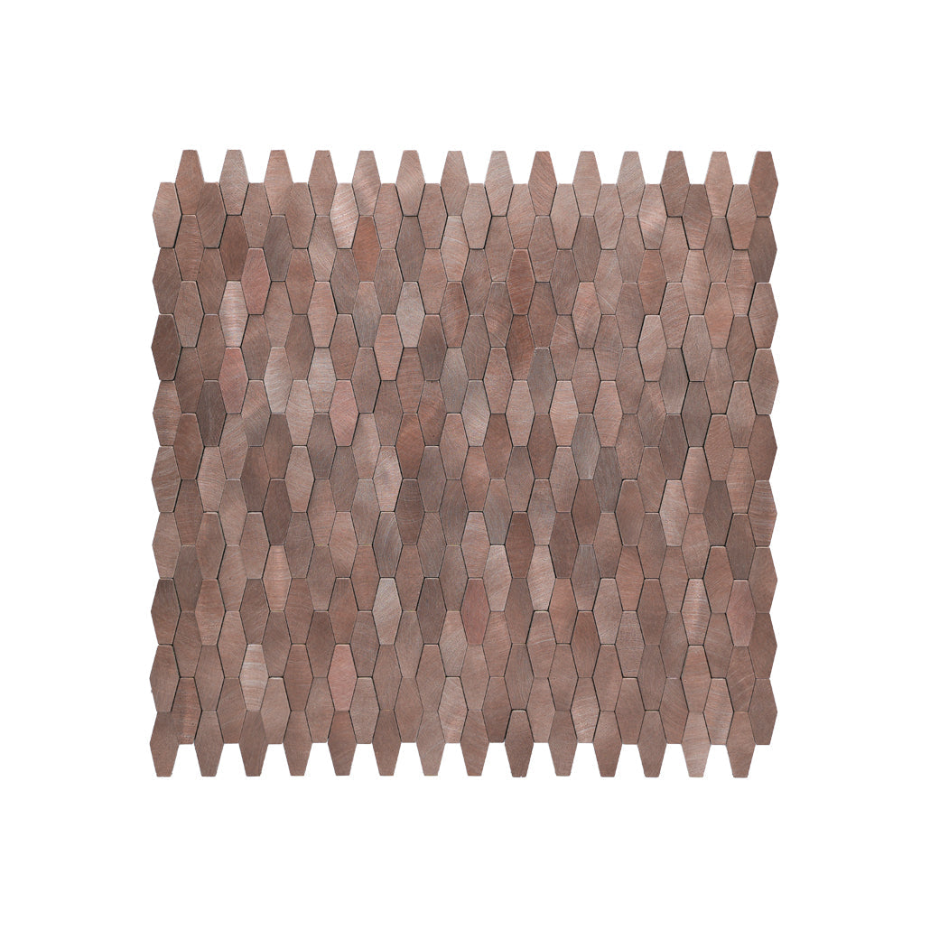 Crédence adhésive | Picket 3D Cuivre foncé | 31×30 cm