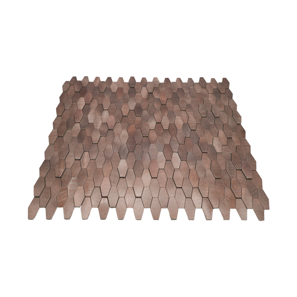 Crédence adhésive | Picket 3D Cuivre foncé | 31×30 cm