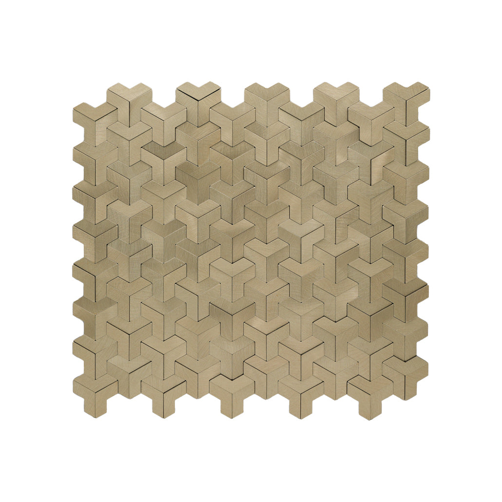 Crédence adhésive | Trifold 3D Or | 30,3×28 cm