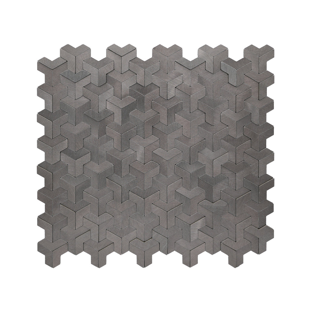 Crédence adhésive | Trifold 3D Anthracite | 30,3×28 cm