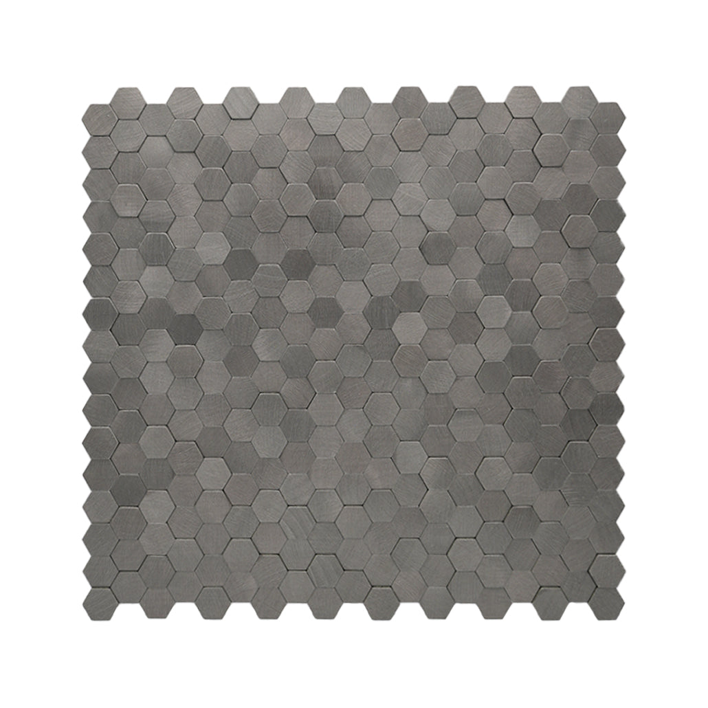 Crédence adhésive | Mini Hexagone 3D Anthracite | 29,8×30,7 cm