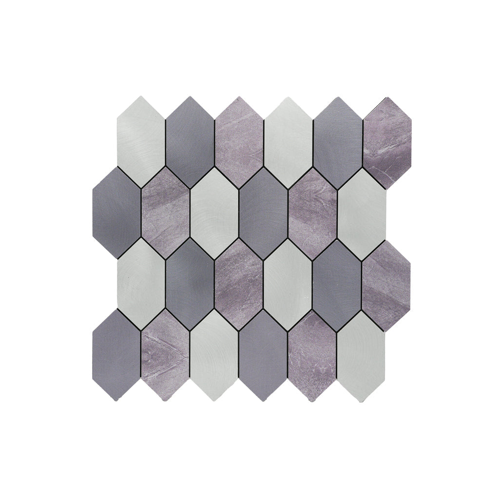 Crédence adhésive | Picket Mauve | 30×30 cm