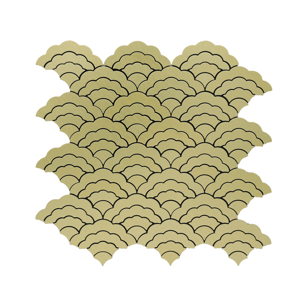 Crédence adhésive | Éventail Or | 26,8×28,1 cm